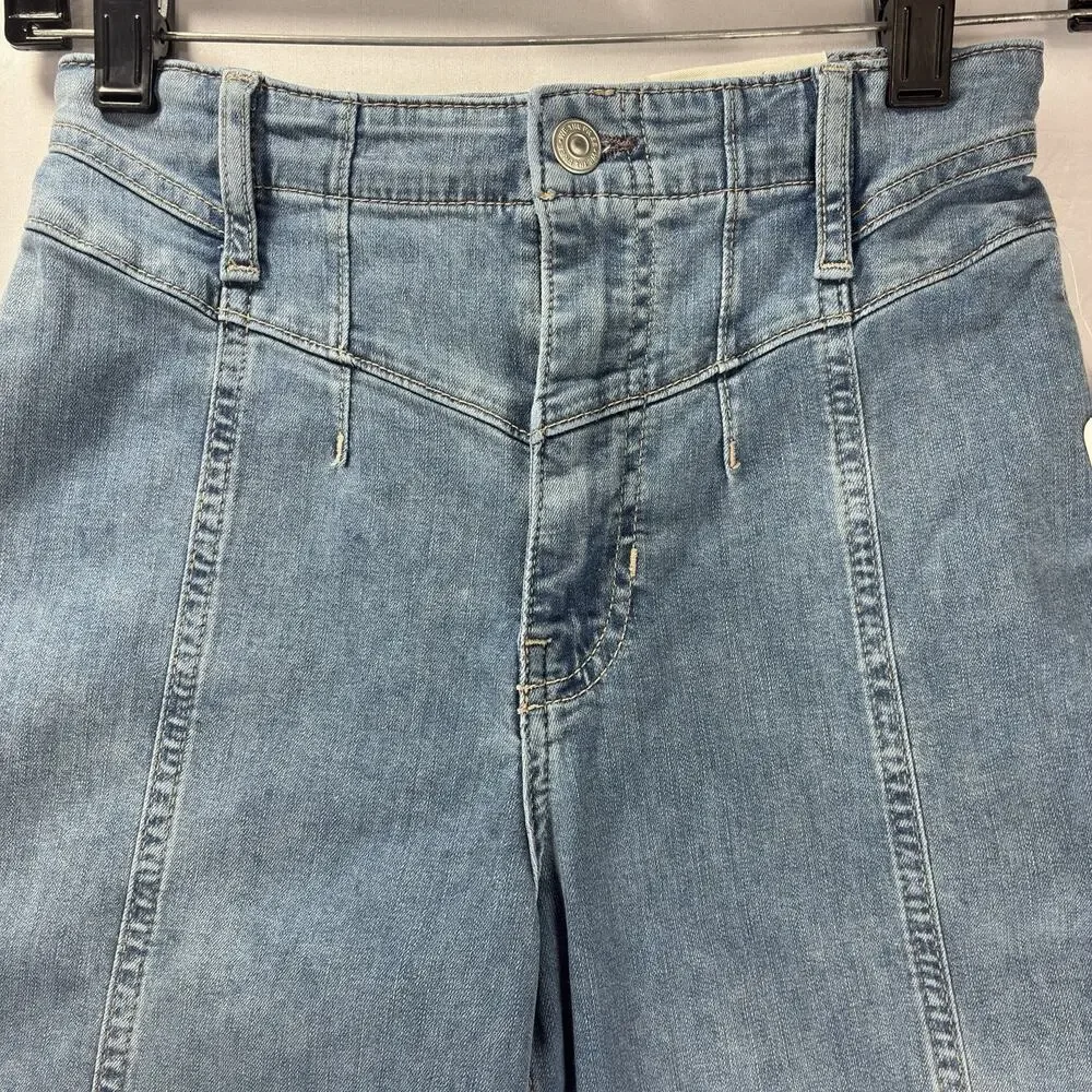 Free People We The Free Wide-Leg Jeans Women’s 25 Medium Wash Blue High Rise